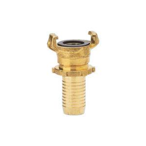 Messingsnelkoppeling met slangpilaar en nastelbare schroefring