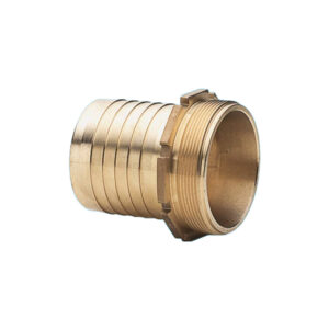 Messing slangpilaar met buitendraad, klembandmontage